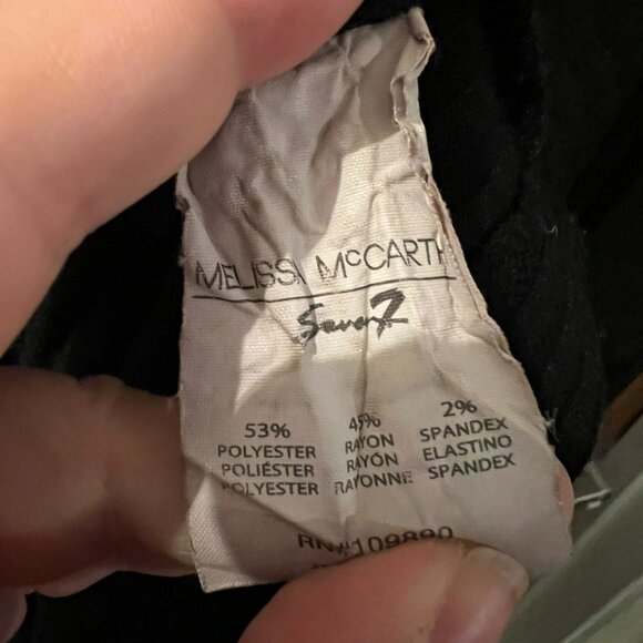 Size 4X - Melissa McCarthy Seven - Black Cowl Neck Poncho Like Sweater - Picture 5 of 7